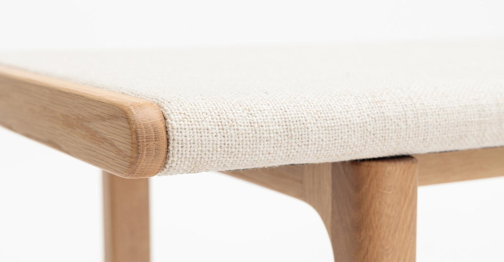 HOVER BENCH - LIGHT OAK & OATMEAL - THE LOOM COLLECTION