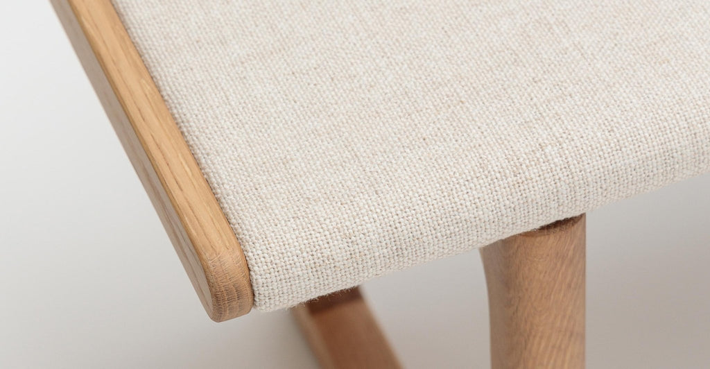 HOVER BENCH - LIGHT OAK & OATMEAL - THE LOOM COLLECTION