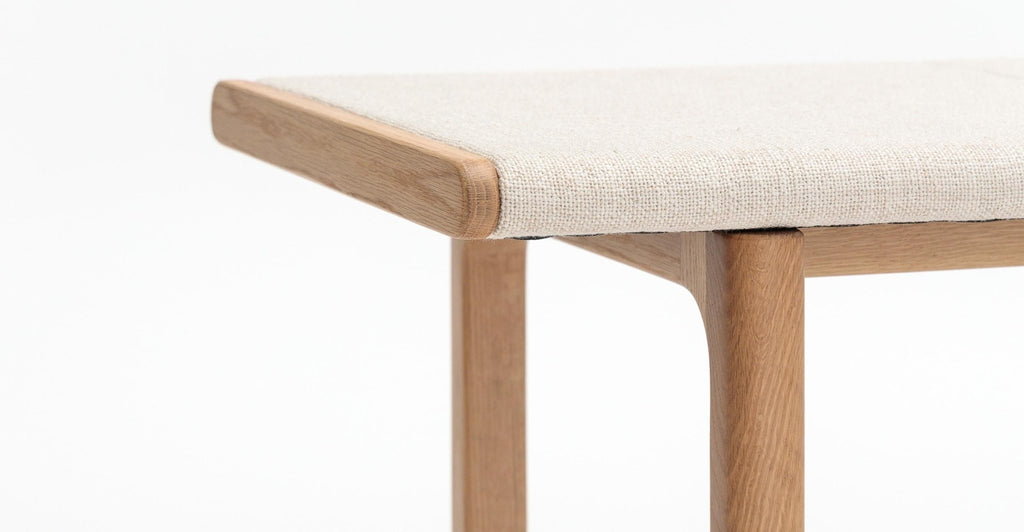 HOVER BENCH - LIGHT OAK & OATMEAL - THE LOOM COLLECTION