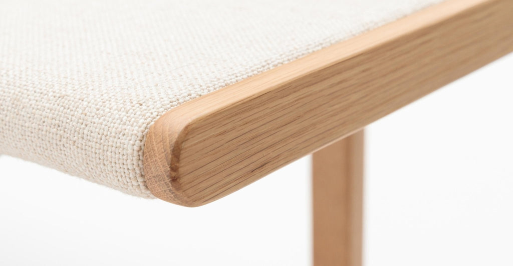 HOVER BENCH - LIGHT OAK & OATMEAL - THE LOOM COLLECTION