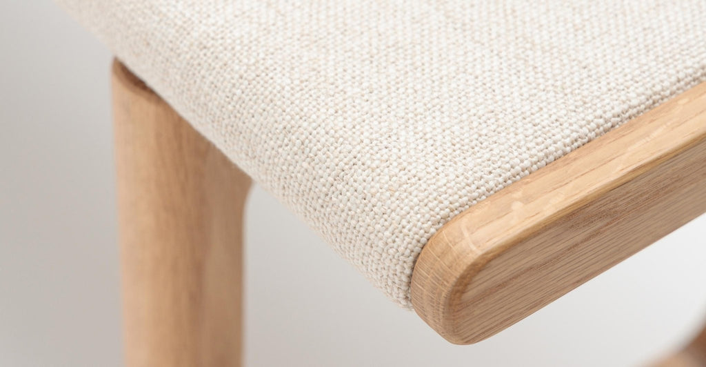 HOVER BENCH - LIGHT OAK & OATMEAL - THE LOOM COLLECTION