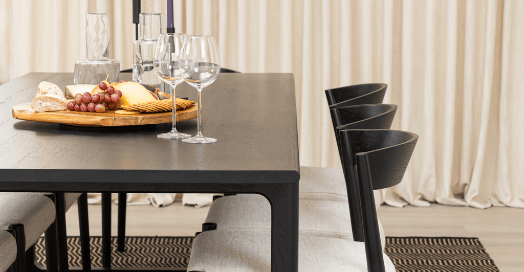 Hover Dining Table - Black Oak.