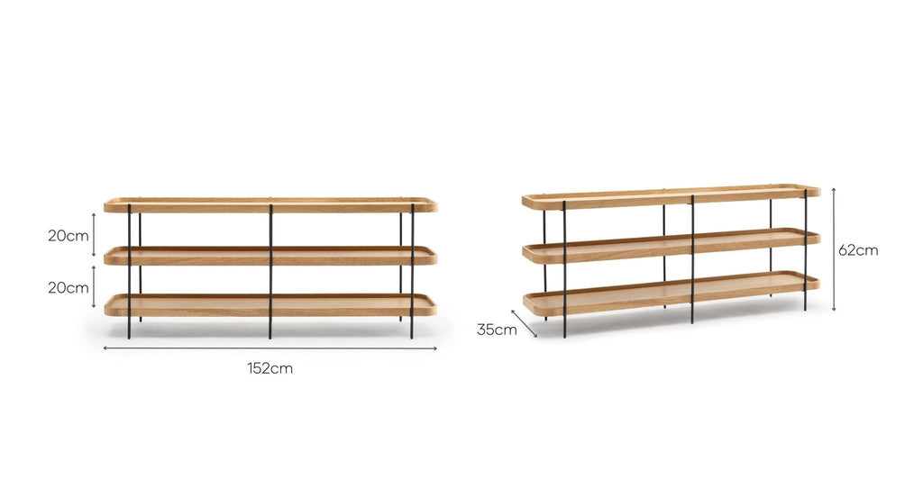 Humla 3 Tiered Shelf - Light Oak.