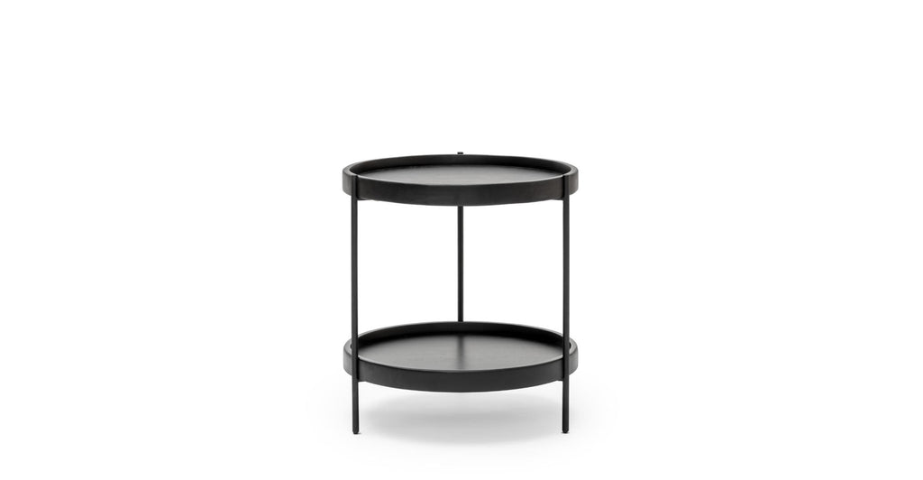 Humla End Table - Black Oak.