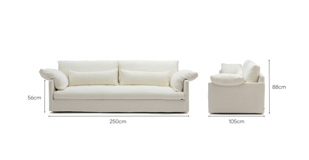 Island Slipcover Sofa - Asa Ivory.