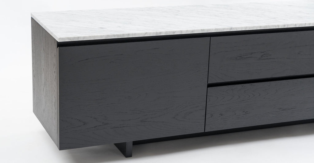 Kami 220 Entertainment Unit - Black Oak & Bianca Carrara.