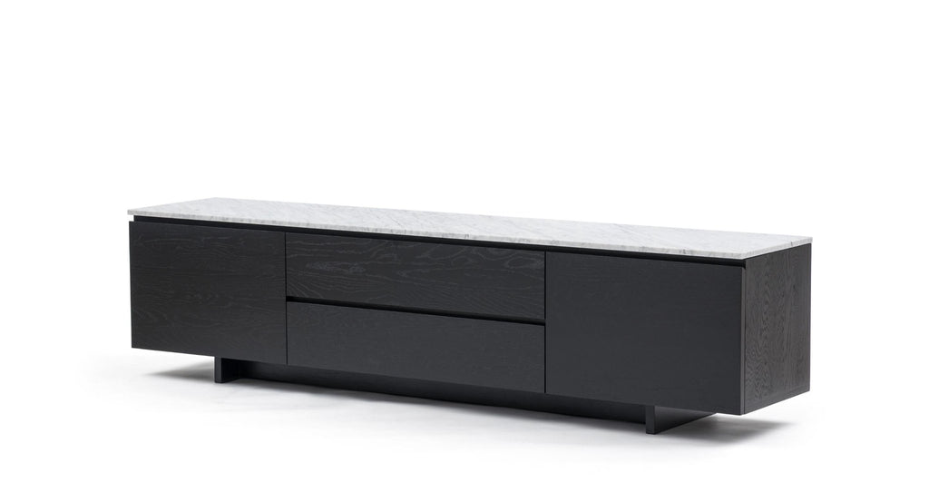 Kami 220 Entertainment Unit - Black Oak & Bianca Carrara.