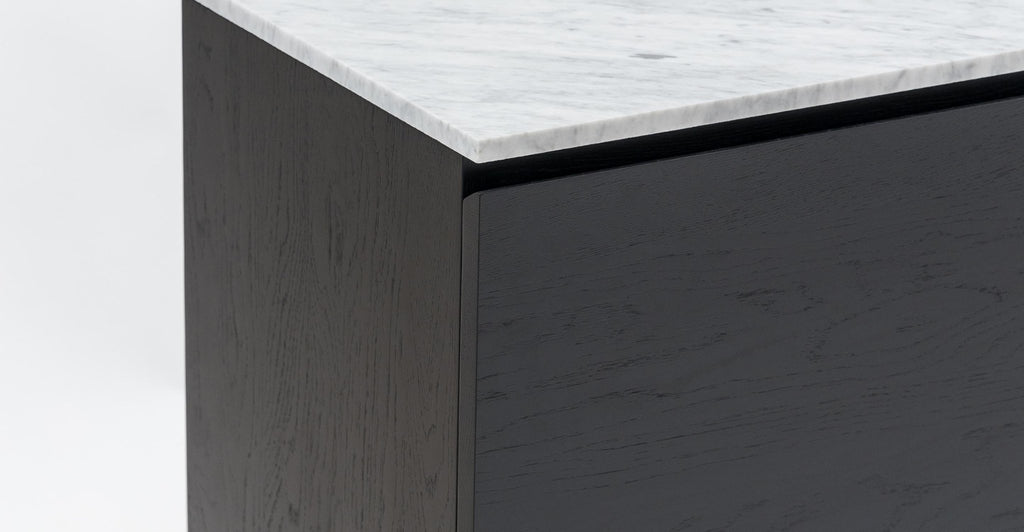 Kami 220 Sideboard - Black Oak & Bianca Carrara.