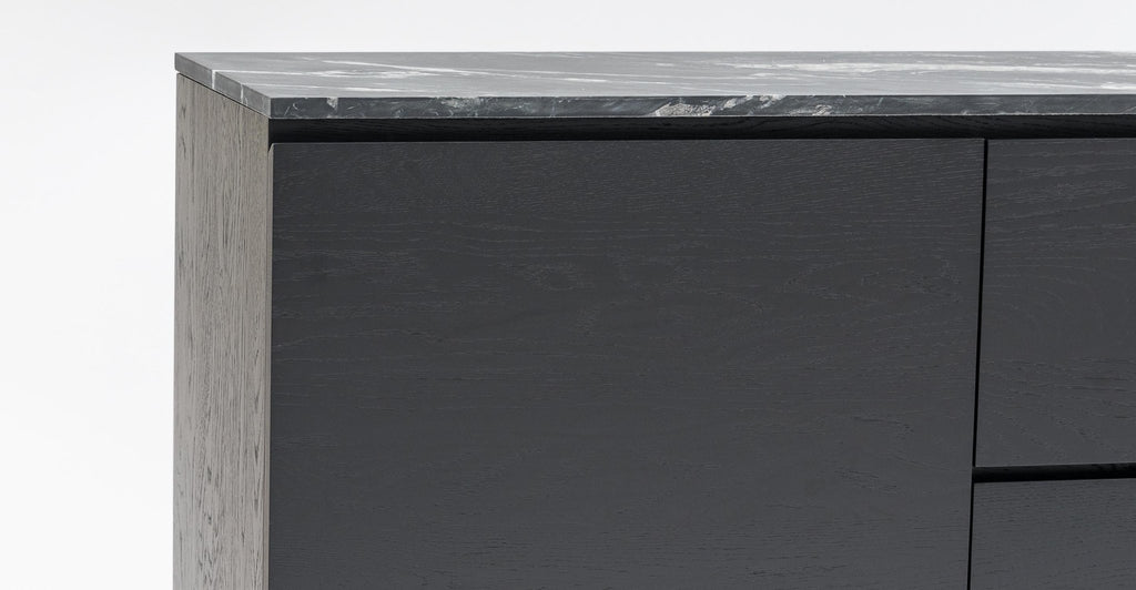 Kami 220 Sideboard - Black Oak & Nero Perlato