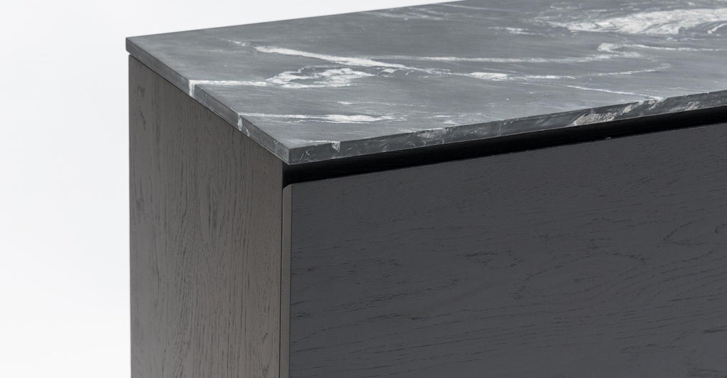 Kami 220 Sideboard - Black Oak & Nero Perlato