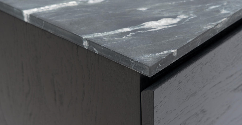 Kami 220 Sideboard - Black Oak & Nero Perlato