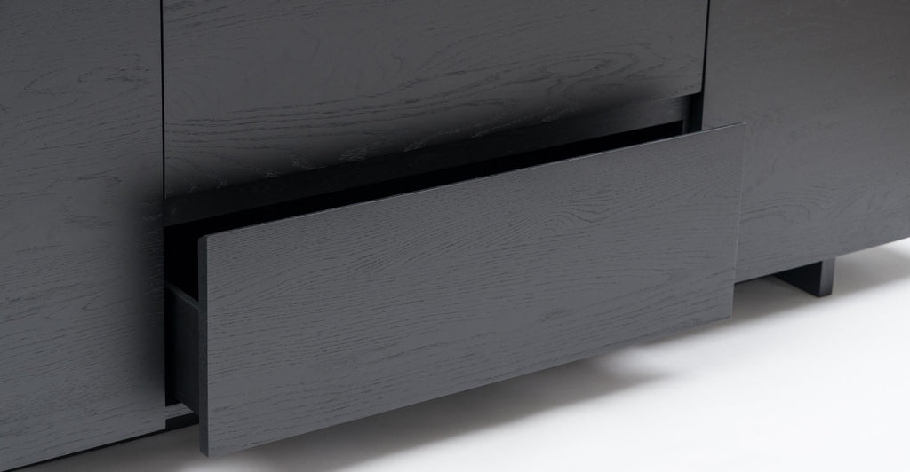 Kami 220 Sideboard - Black Oak & Nero Perlato