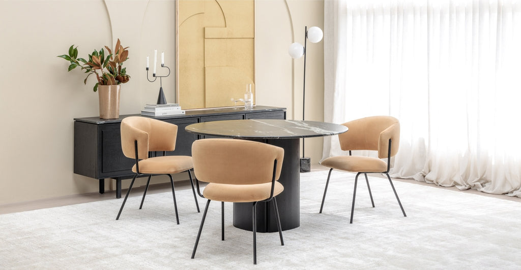 Kami 220 Sideboard - Black Oak & Nero Perlato