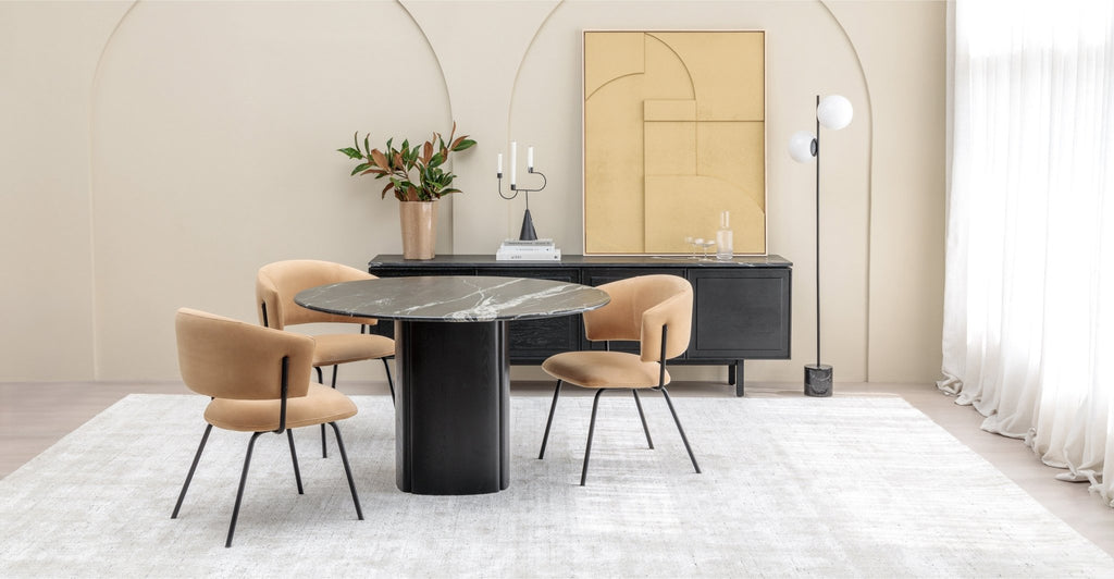 Kami 220 Sideboard - Black Oak & Nero Perlato