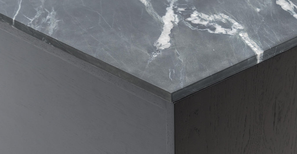 Kami 220 Sideboard - Black Oak & Nero Perlato