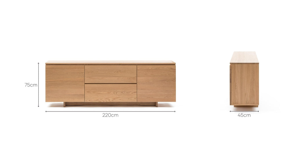 Kami 220 Sideboard - Light Oak.