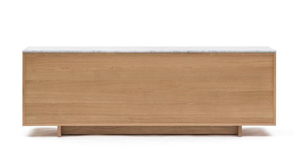 Kami 220 Sideboard - Light Oak & Bianca Carrara.