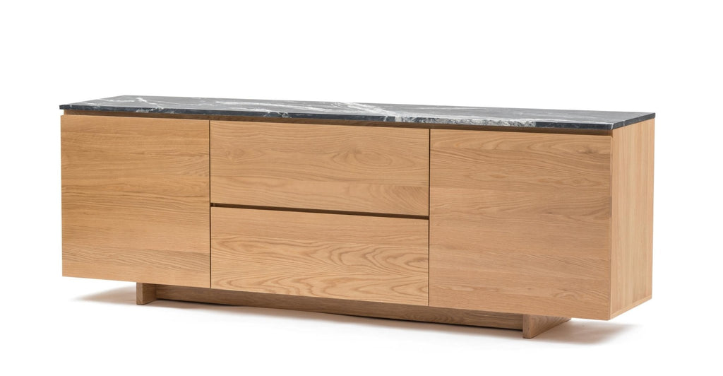 Kami 220 Sideboard - Light Oak & Nero Perlato.