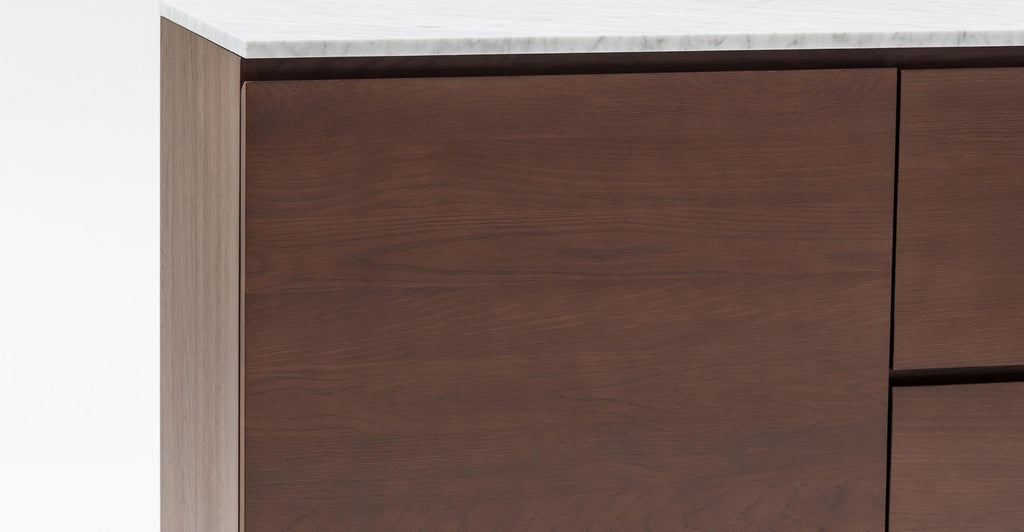 Kami 220 Sideboard - Smoked Oak & Bianca Carrara.