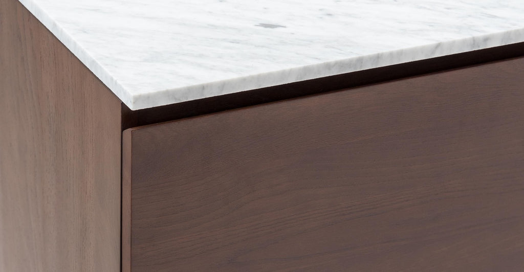 Kami 220 Sideboard - Smoked Oak & Bianca Carrara.