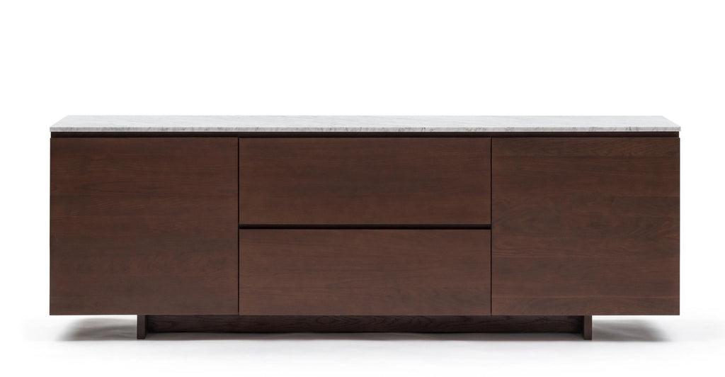 Kami 220 Sideboard - Smoked Oak & Bianca Carrara.