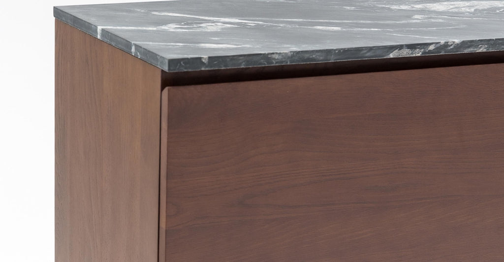 Kami 220 Sideboard - Smoked Oak & Nero Perlato.