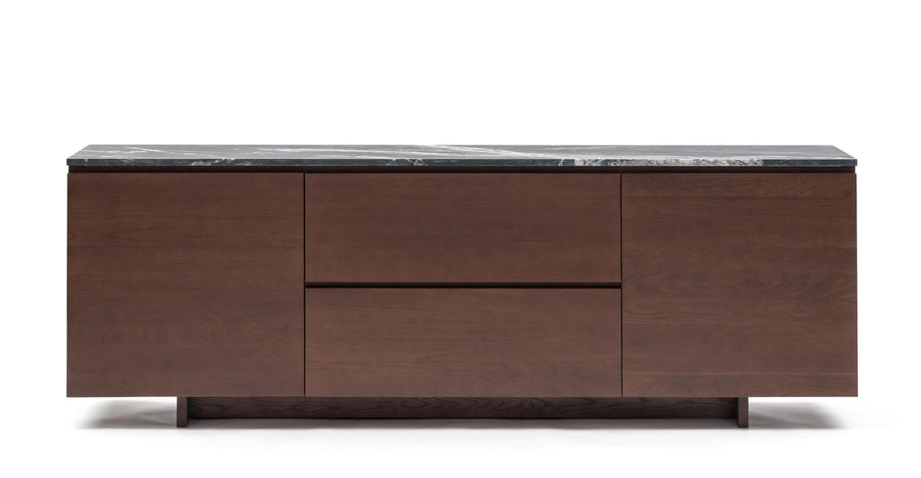 Kami 220 Sideboard - Smoked Oak & Nero Perlato.