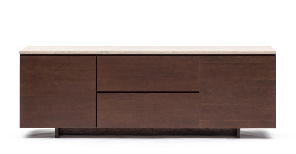 Kami 220 Sideboard - Smoked Oak & Travertine.