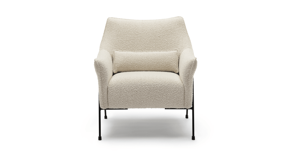 Kubik Accent Chair - Ivory Boucle.