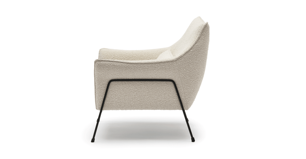 Kubik Accent Chair - Ivory Boucle.