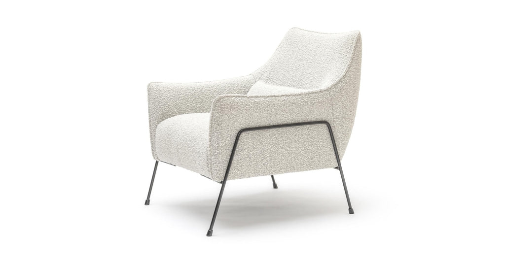 Kubik Accent Chair - Salt & Pepper Boucle.