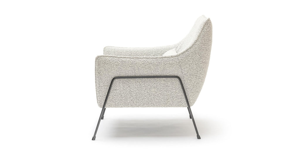 Kubik Accent Chair - Salt & Pepper Boucle.