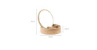 Lea Round Jewelry Box Small - Natural Wood