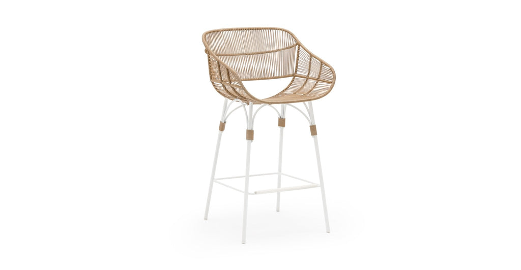 Marina Bar Stool - Stonewhite & Natural.