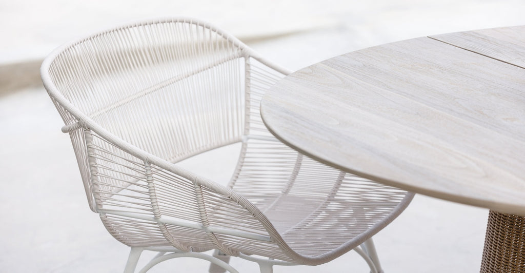 Marina Dining Armchair - Stonewhite & Chalk.