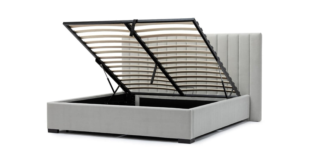 Martina Bed With Storage - Silver.