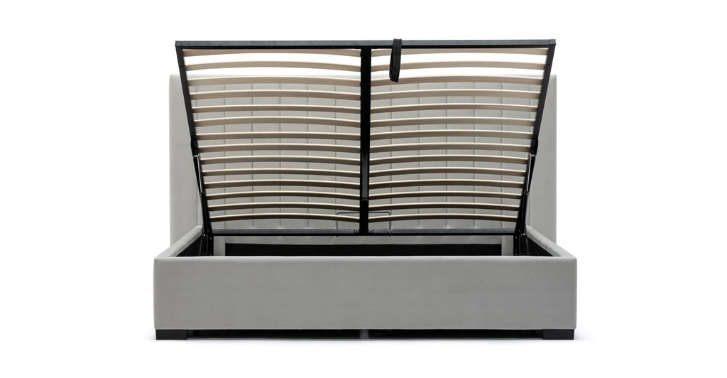 Martina Bed With Storage - Silver.