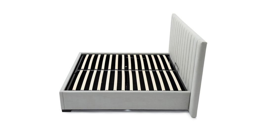 Martina Bed With Storage - Silver.