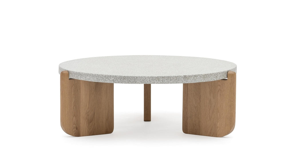 Native Coffee Table - Warm Cement & Light Oak.