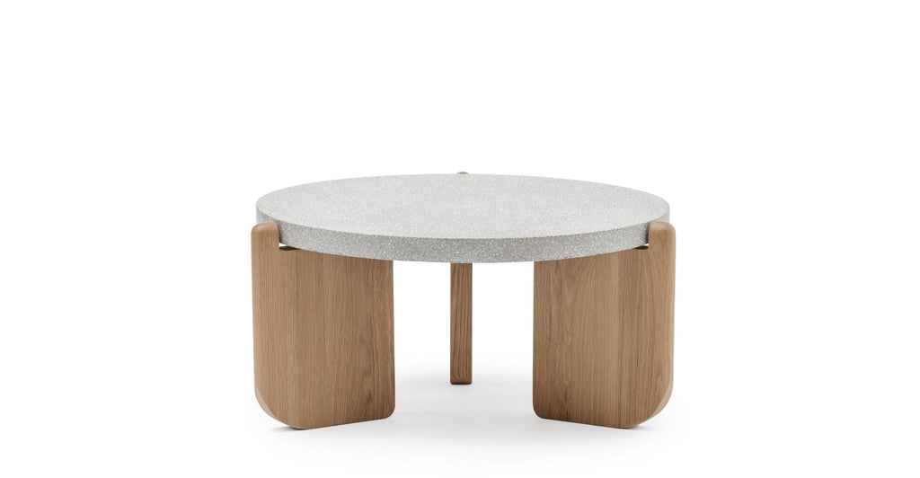 Native Coffee Table - Warm Cement & Light Oak.