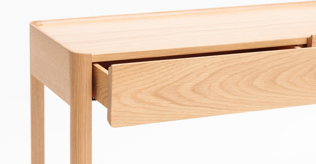 Nell Console - Light Oak & Bianca Carrara.