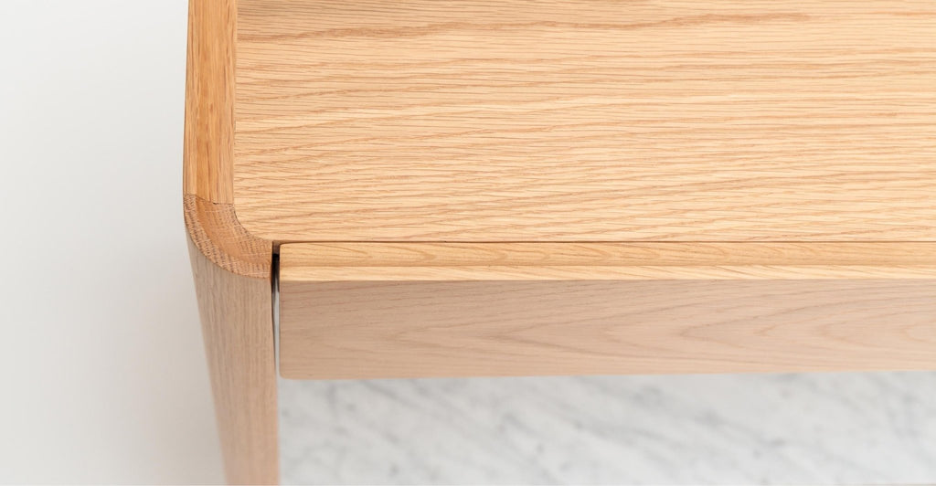 Nell Console - Light Oak & Bianca Carrara.