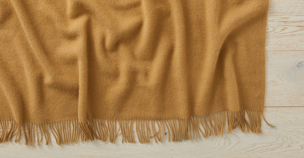 Nevis Throw - Camel.