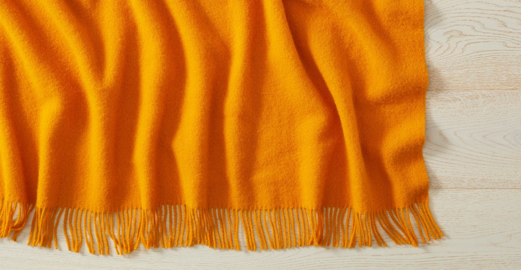 Nevis Throw - Saffron.