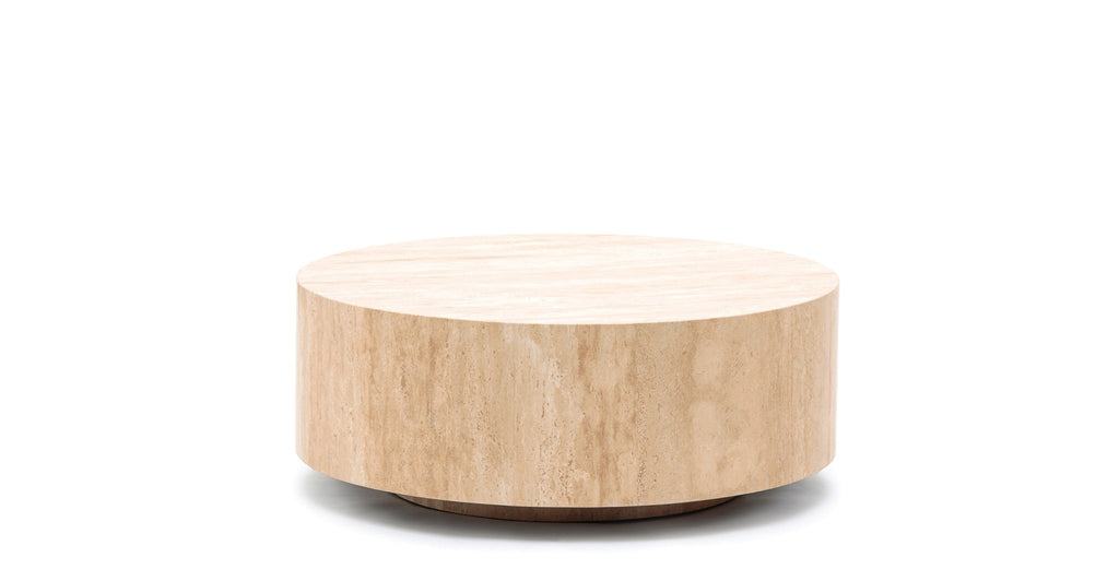 Nuba Round Coffee Table - Travertine.