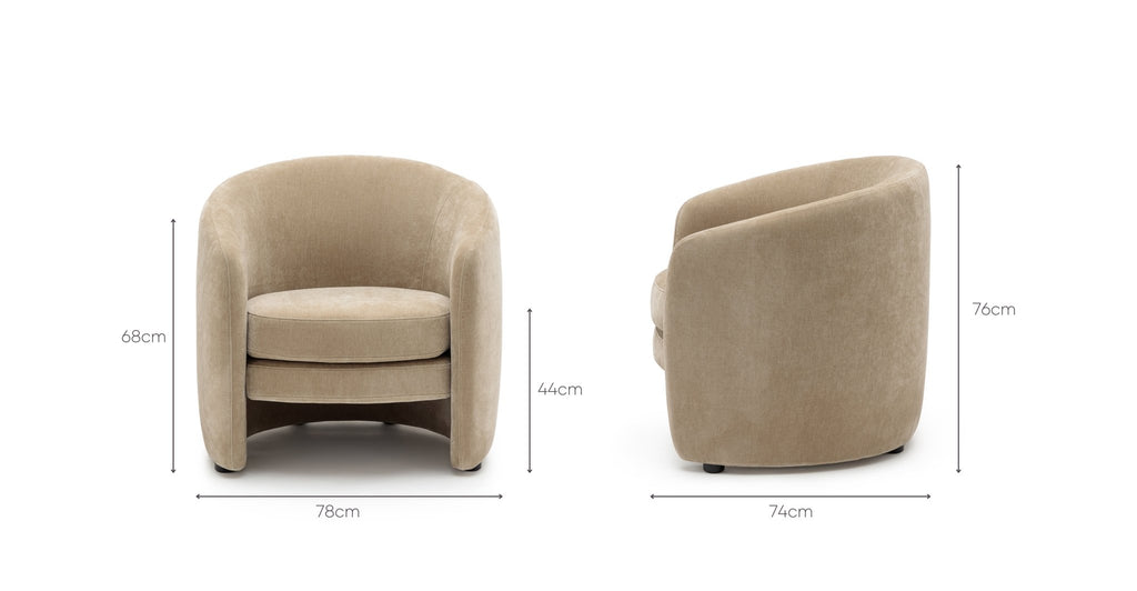 Oslo Accent Chair - Latte.