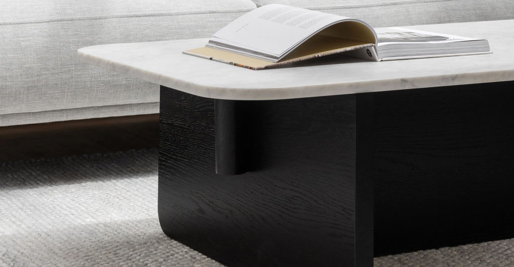 Pivot Coffee Table - Black Oak & Marble.