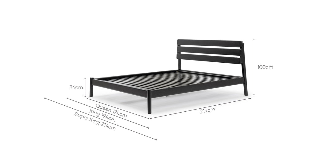 Poise Bed - Black Oak.