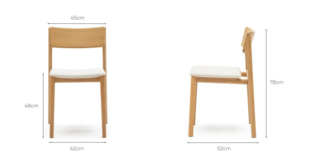 Poise Chair - Light Oak & Oatmeal.