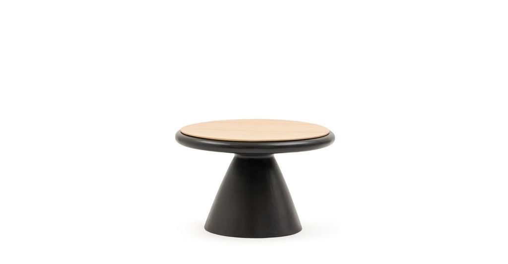 Ramel Coffee Table - Light Oak & Black.